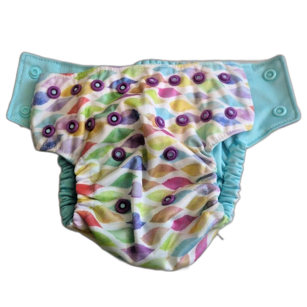 Bella Luna Pocket Cloth Diaper Small Geometric Diamonds Pink No Insert